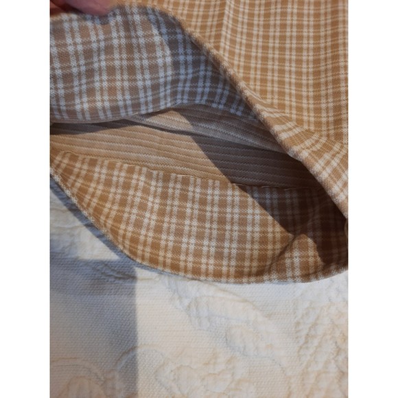 Vintage Jennifer Gee Pant Suit Brown Plaid, 1960's, 70's Double Knit Fabric - Picture 6 of 15